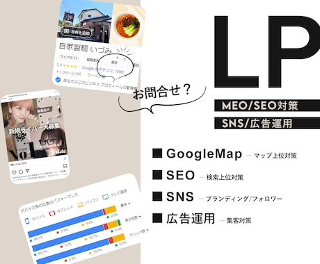LP（ブログ/フォーム/通販/SEO付）制作します フルオーダー機能付LP制作10万円/SNS・広告運用付 イメージ2
