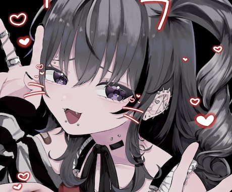 アイコンイラスト作成します 貴方だけの病みかわキラキラをお届けします♡ イメージ2