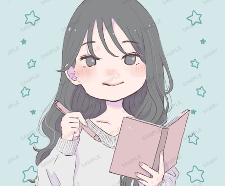 ふんわり癒されるアイコン描きます 柔らかいタッチの優しい女の子アイコンで毎日がほっこり♪ イメージ2