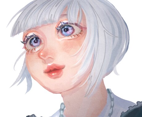 アニメ風だけど透明感なアイコンお描きします 存在感と透明感を両立させた完全オリジナルアイコン！！ イメージ2