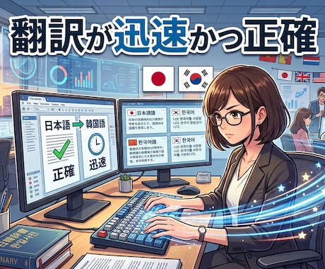 完璧なニュアンスで韓国語翻訳します 長期的な依頼も数十文字程度の依頼も承っております！ イメージ2