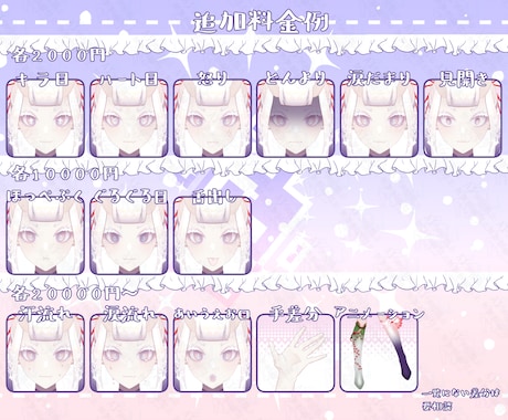 キャラデザからLive2Dまですべて制作いたします 貴方の好みのVを人間～人外まで幅広く制作いたします！ イメージ2