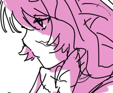 黒＋任意の1色を使って人物イラストを制作します 最長2日で手に入る、シンプルなのに印象に残るクールな1枚絵。 イメージ2