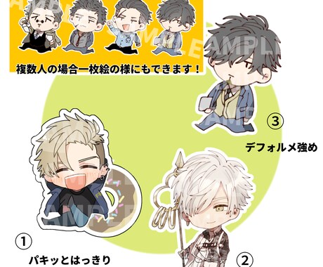 デフォルメキャラクター描きます アイコン、TRPG、グッズ、配信等に使用できるイラストです！ イメージ2