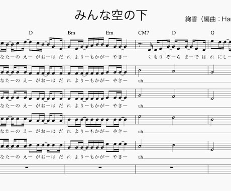 バンドのレベルに合うアカペラ楽譜作ります 【アカペラ歴15年】が頼んで後悔しない楽譜をお作りします！ イメージ2