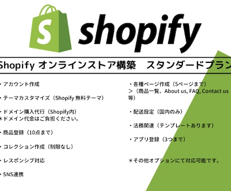 Shopify オンラインストアを作成します 必要十分な機能！スタンダードプラン！期間限定価格！2人限定！ イメージ1