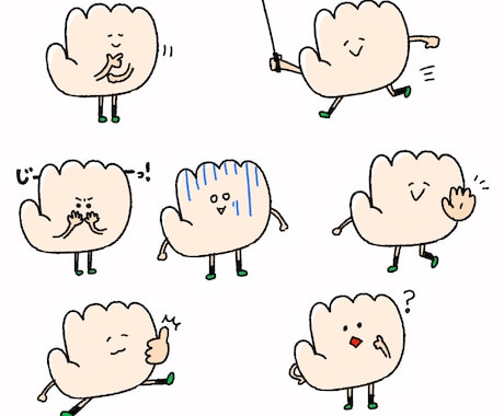 SNS専用あなただけのキャラクター作成します SNSにもうワンポイント欲しい！そんなお悩み解決します イメージ2
