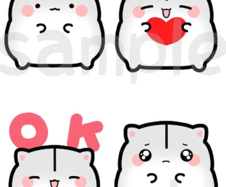 動物のLINEスタンプ・絵文字作ります 8個から受付中！ゆるい動物、ペット、架空の生き物も可能です イメージ2