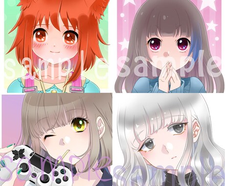 顔アップアイコンをお描きします 試しに描いて欲しい方や、アップのアイコンが欲しい方に イメージ2