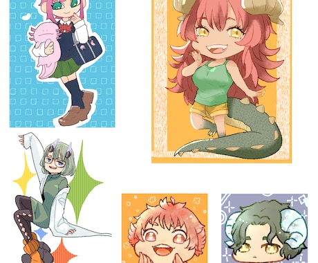 キャラクターイラスト描きます 用途に合わせて丁寧に対応します イメージ2