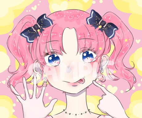 ふわふわな可愛い女の子アイコン・イラスト描きます スピード納品！ぱっと目を惹く女の子描きます！ イメージ1