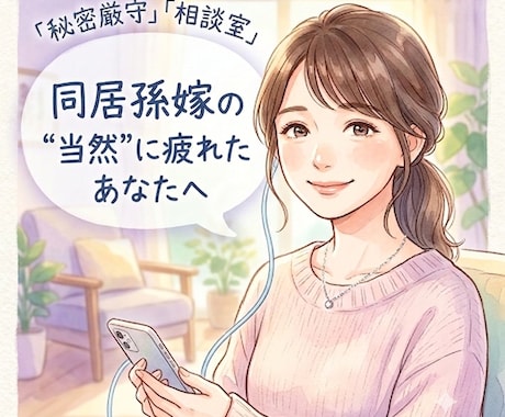 同居嫁の当然に疲れたあなたへ愚痴・本音を聴きます 否定しない・説教しない・ただ味方になって聴きます イメージ1