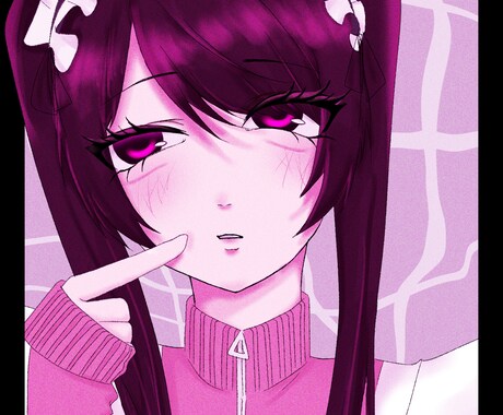 SNSのアイコン用の可愛いイラストを描きます 萌え絵と最近の絵柄を混ぜたイラストを描きます！ イメージ2
