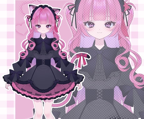 可愛いLive2Dモデル制作いたします デザインからパーツ分け、モデリングまで制作します。 イメージ1