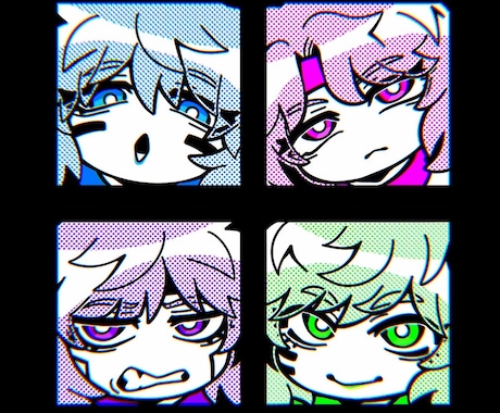 アメコミ風　オリキャラ・似顔絵・イラスト描きます ちょっとクセあり　デフォルメ絵柄/人物ならなんでもOKです イメージ2