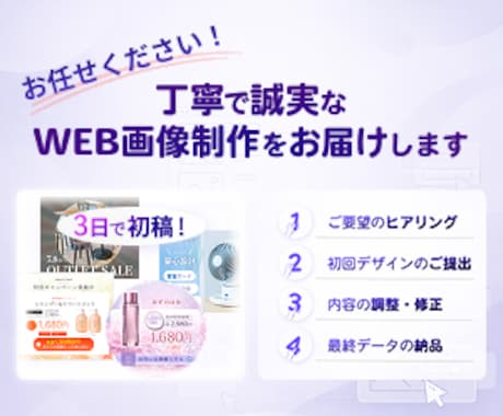 ビジネスを支えるWEB画像制作いたします イメージ1