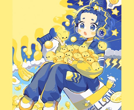 全てお任せ！ポップでごちゃっと可愛い1枚絵描きます ポーズや構図等全てお任せしたい…そんな方々にオススメです！ イメージ2