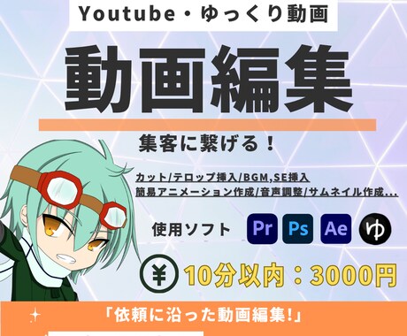 ご依頼に沿ったYouTube動画を作成致します YouTube動画から簡易動画作成までお任せください！ イメージ1
