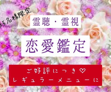 ご好評✨霊聴・霊視✨恋愛のお悩み鑑定致します 1日5名様限定✨仕事関連・人生についてのご相談も可能✨ イメージ1