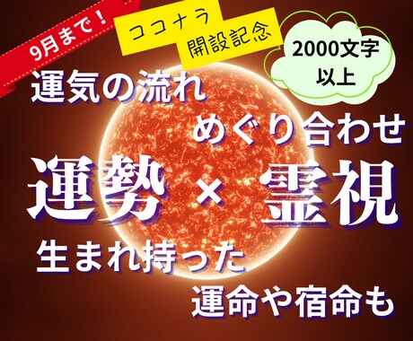 ご自身の運勢、運命を、霊視×多彩な占術で占います 12時間以内鑑定！生まれ持った才能と、明るい未来を詳しく鑑定 イメージ1