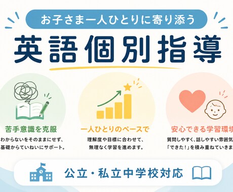 中学生　英語の個別指導おこないます 中学生英語を楽しく学ぼう！教科書、テキスト、洋書学習対応 イメージ2