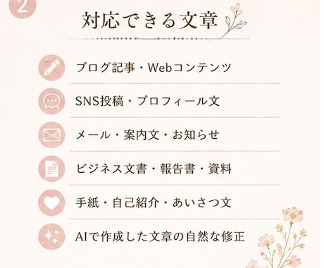 伝わる文章へ丁寧にリライトします あなたの「伝えたい」を、伝わる文章へ。 イメージ2
