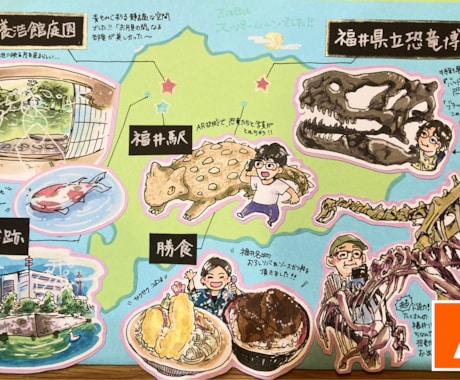 手書きの温かみ！旅の思い出イラストマップ描きます イメージ1