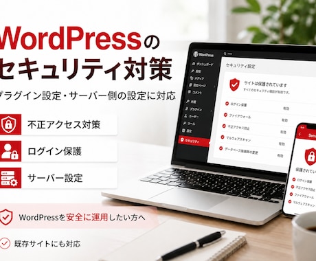 WordPressの不正アクセス対策を行います WordPress＋サーバーの両方からセキュリティを強化！ イメージ1