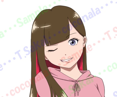 シンプルなアニメ調のSNSアイコン制作します 商用利用OK！無料修正・ラフ提案は無制限！ イメージ2