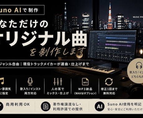 あなた専用のオリジナルソング作ります イメージ1