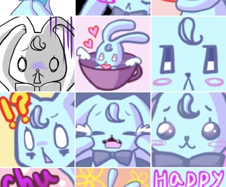 Twitch向けスタンプ制作します 小さな使用サイズでも見やすいパキッとカラー イメージ1