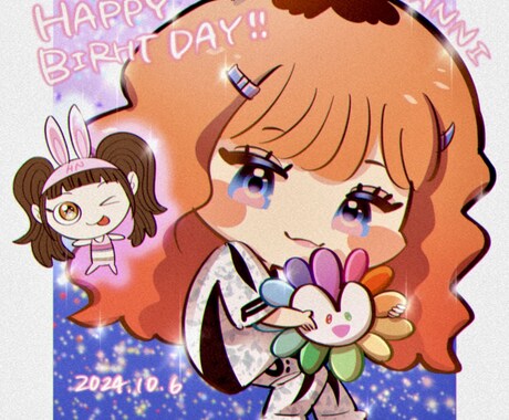 SNS用アイコンなどご要望の人物イラスト描きます アニメ風タッチ、カラフルなイラストです！ イメージ2