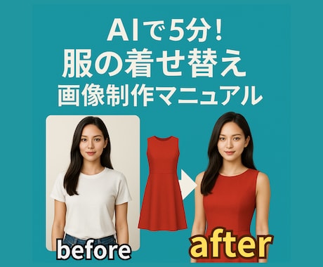 AIで5分！服の着せ替え画像制作を教えます アパレルEC事業者様必見！撮影が不要になるコスト革命 イメージ1
