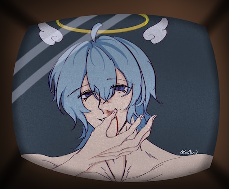ダークで儚い雰囲気のオリキャライラスト描きます イメージ1