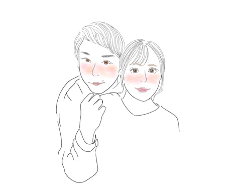 あこがれのあの人と！夢の似顔絵描きます 誕生日メッセージに添えていかがですか？ イメージ2