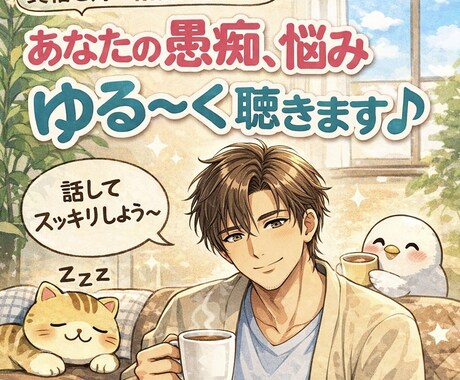 誰かにちょっと話したい！有資格者が聴きます ちょっと話してスッキリ解消！お悩みの整理もできます。 イメージ1