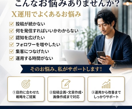 Xの運用代行｜投稿作成から運用まで対応します あなたのブランドに合った発信をご提案します イメージ2