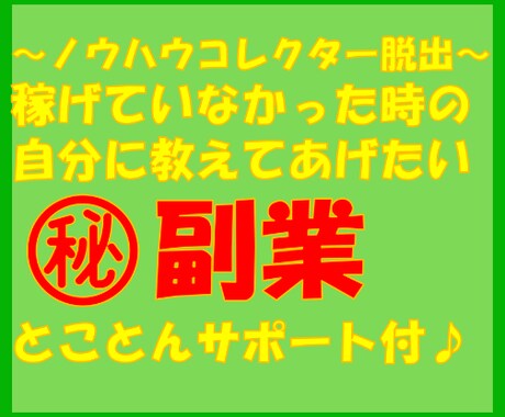 ノウハウコレクター脱出！初心者も出来る副業教えます 資金不要！スマホひとつで出来る♪とことん私がサポートします イメージ1