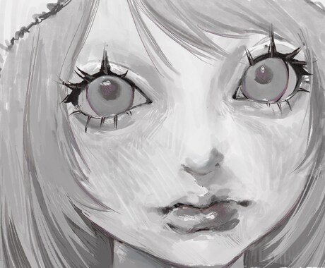 可愛くミステリアスな絵柄でSNSアイコンを描きます 男性女性、どちらも描けます！写実的な絵を描くのが得意です。 イメージ2