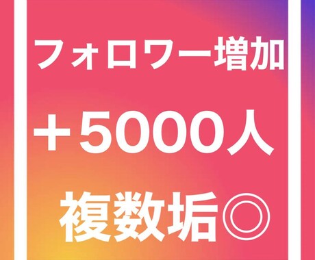 質◎量◎SNS 5000フォロワー売ります 【質◎量◎】SNSフォロワーを増やします！ イメージ1