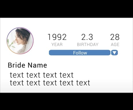 インスタ風プロフィールムービー作成します SNSを用いたプロ級の動画編集テンプレート イメージ2