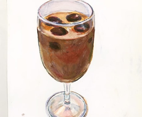 絵の具でドリンク描きます アナログで表現するあたたかいタッチ イメージ2