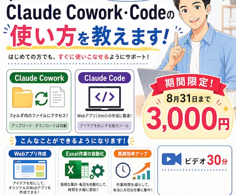 作業から解放ClaudeCowork活用法教えます イメージ1