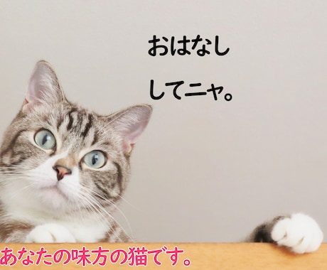 ふと誰かと話したくなった時、話し相手ににゃります あなたの味方の猫になりたいにゃ。 イメージ1