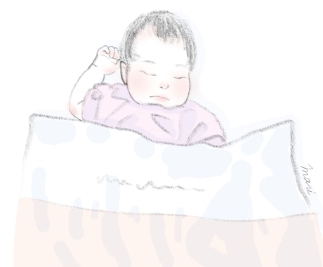 赤ちゃんの鉛筆似顔絵を描きます ご出産のお祝いに喜ばれています イメージ2