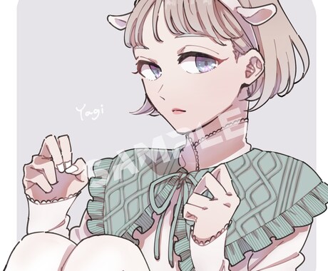 アイコンイラストお描きします SNSや配信に！おしゃれでかわいいイラストを提供いたします イメージ1