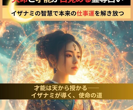 天命と才能が目覚める霊導占いをします イザナミの智慧で本来の仕事運を解き放つ イメージ1