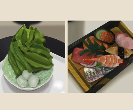 リアルなテイストで食べ物のイラスト描きます 美味しそうなフードイラスト制作します イメージ2