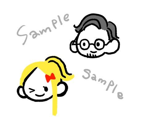 シンプルゆるいイラストアイコン描きます 修正無制限！シンプルでゆるかわ？アイコンやグッズに！ イメージ2