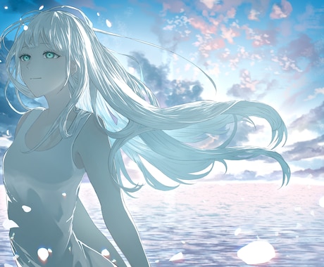 綺麗な光と自然の背景のイラスト・サムネお描きします あなたのキャラと楽曲の世界観を幻想的に仕上げます！ イメージ2
